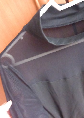 Siyah Drapeli Yüksek Likralı Elbise - Görsel 3