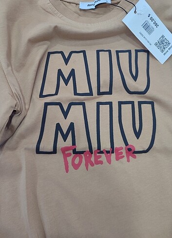 s Beden camel Renk Miu miu t-shirt s beden
