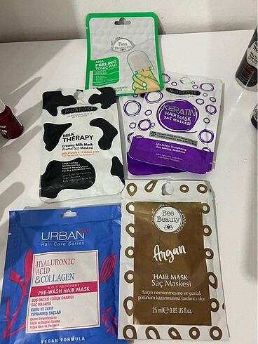 Urban Care 5 li saç maskesi +1 tonik temizleme pedi