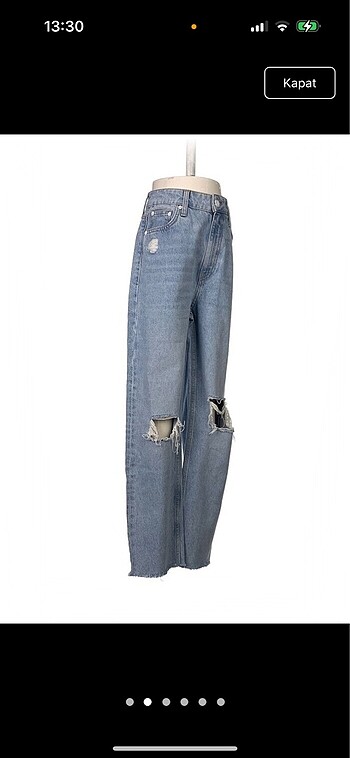 Mavi Jeans Yırtık mom fit jean