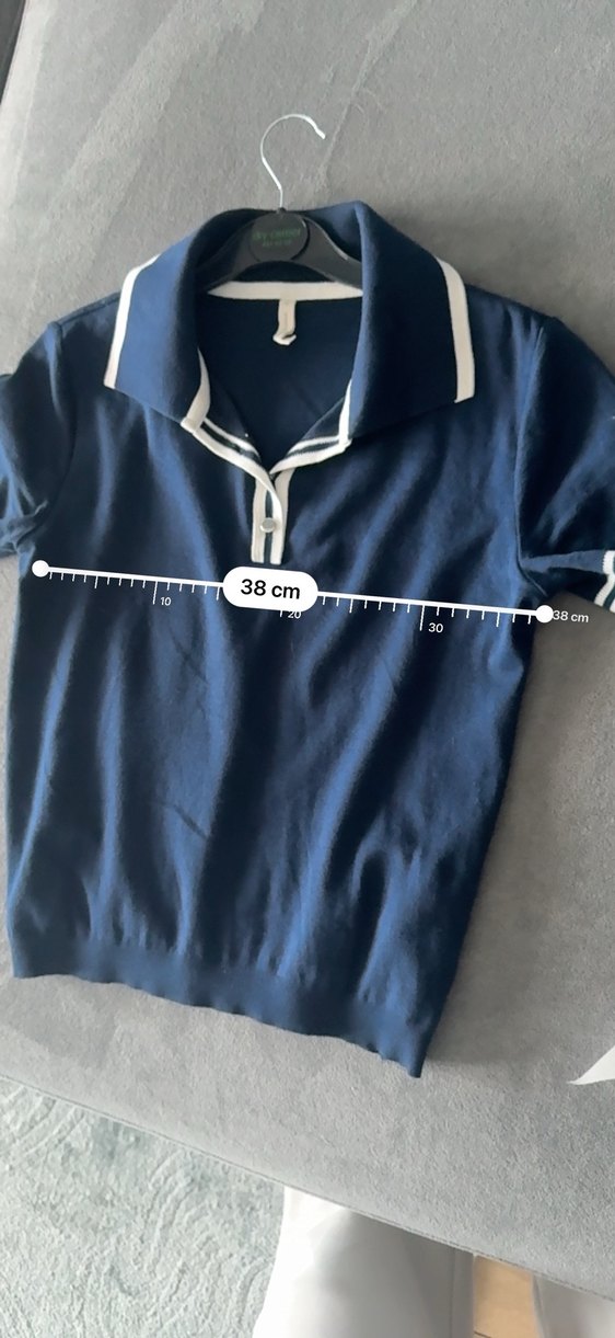 Yargıcı ince triko polo yaka bluz - Görsel 2