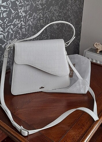 ELLE marka beyaz Çanta suni deri - Görsel 10