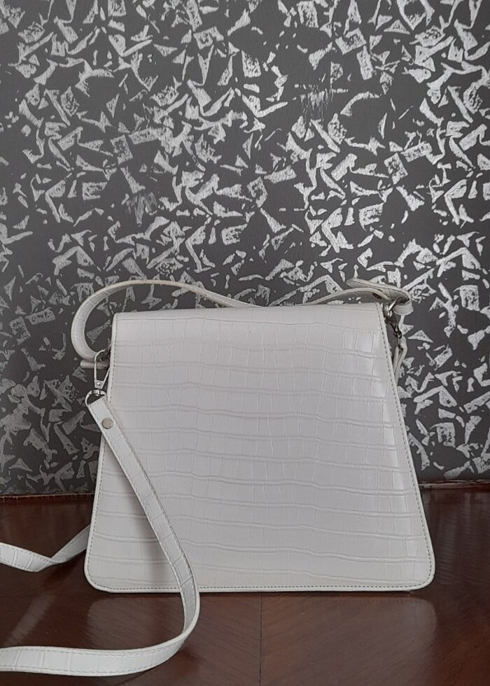 ELLE marka beyaz Çanta suni deri - Görsel 4