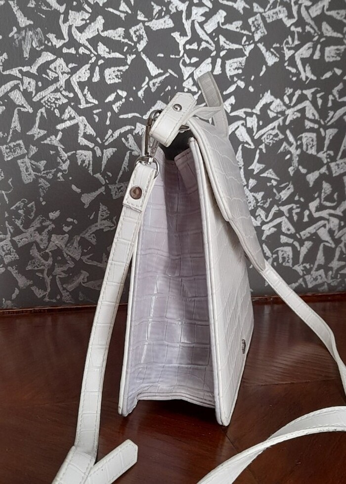 ELLE marka beyaz Çanta suni deri - Görsel 5