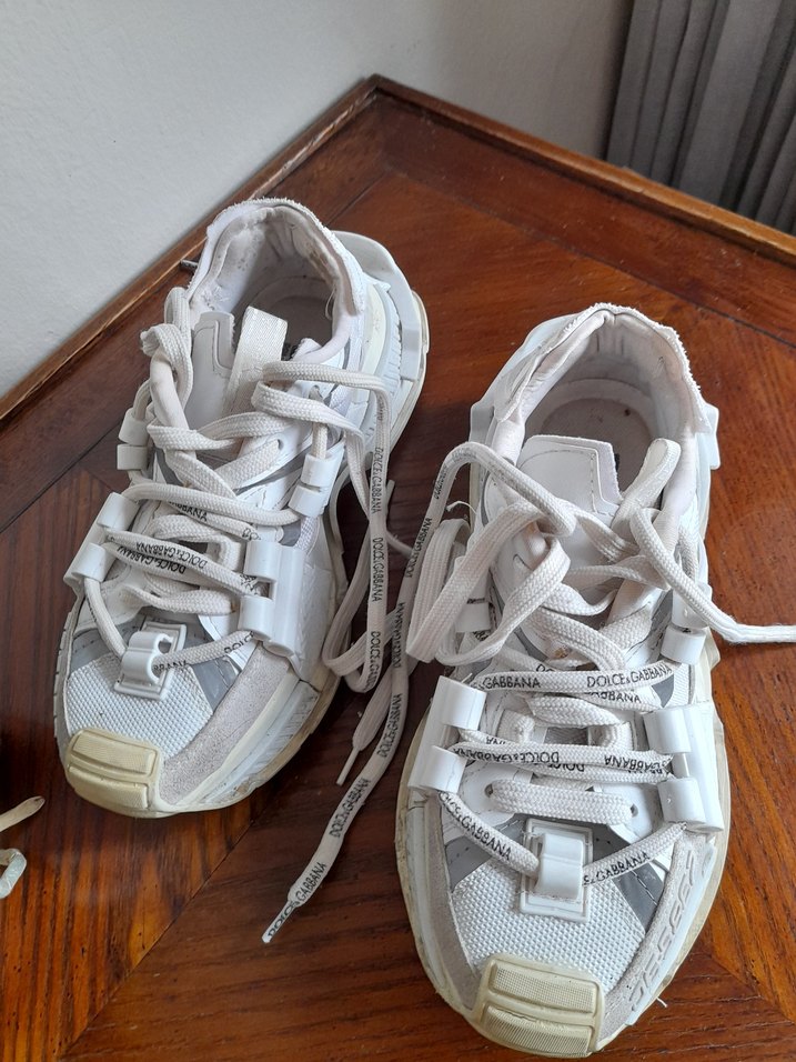 Dolce & Gabbana Beyaz Bağcıklı Kadın Spor Ayakkabı - Görsel 2