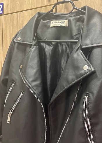 Diğer Siyah Deri Biker Ceket