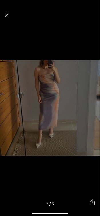 Zara Zara straplez tül elbise