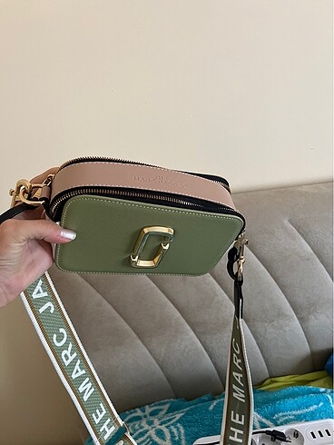 Marc Jacobs çanta birebir yeni pudra yağ yeşili - Görsel 5