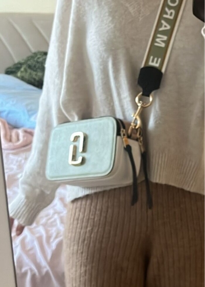 Marc Jacobs çanta birebir yeni pudra yağ yeşili - Görsel 2