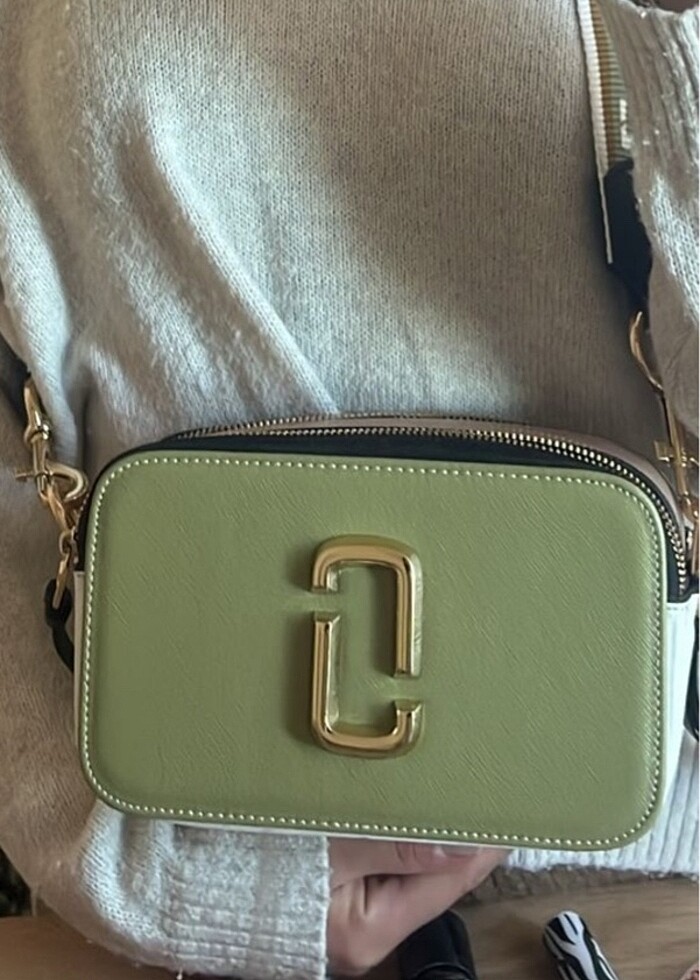 Marc Jacobs çanta birebir yeni pudra yağ yeşili - Görsel 3