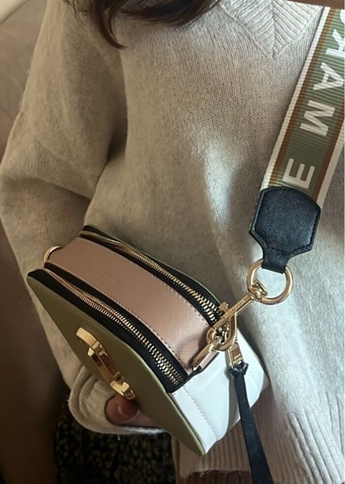 Marc Jacobs çanta birebir yeni pudra yağ yeşili - Görsel 4