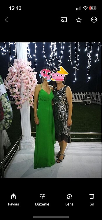 Abiye pullu elbise gece kokteyl 40 beden - Görsel 2