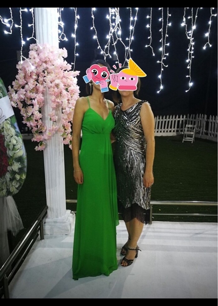 Abiye pullu elbise gece kokteyl 40 beden - Görsel 2