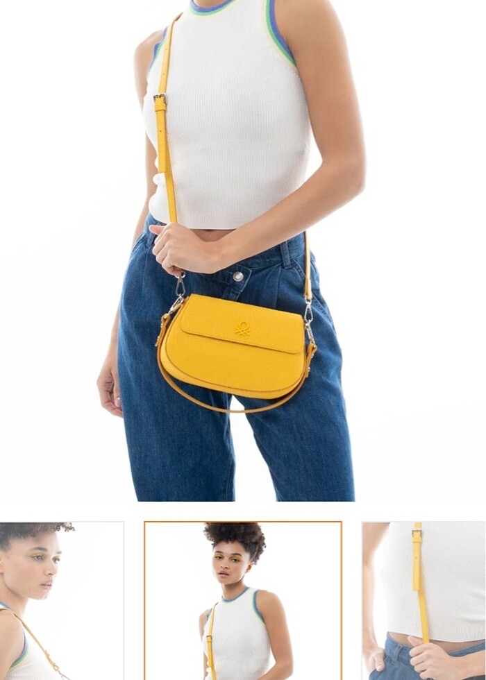 Benetton sarı çanta - Görsel 2