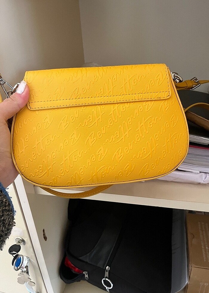 Benetton sarı çanta - Görsel 3