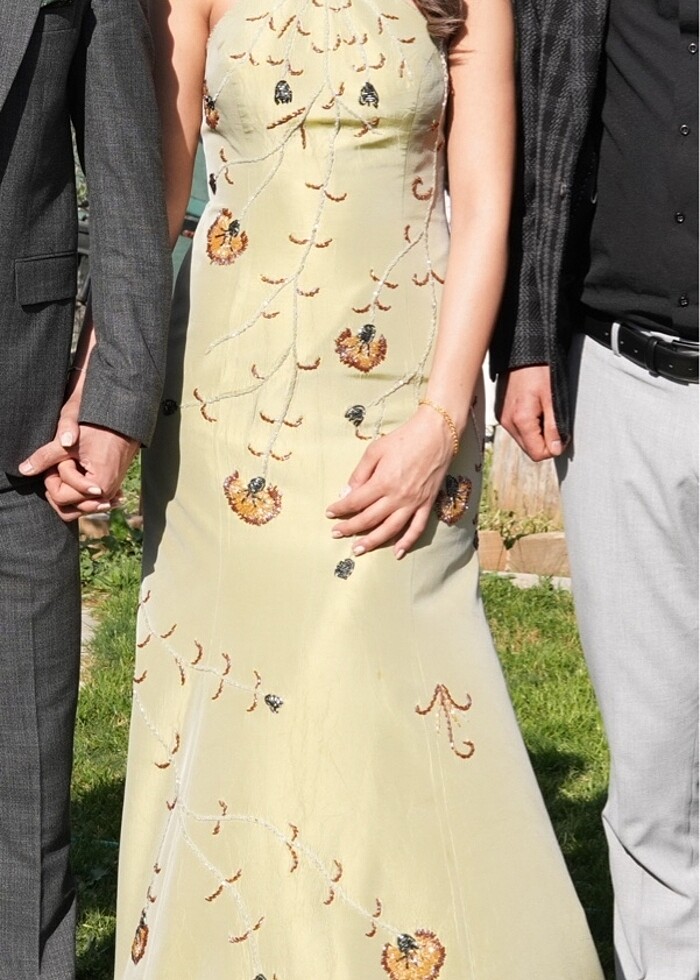 Yeşil/mint abiye elbise kokteyl elbisesi - Görsel 3