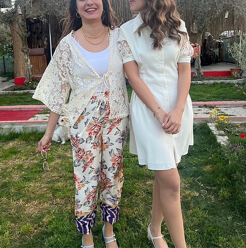 Adl adilışık s beden kırık beyaz nişan elbisem güpür kol - Görsel 6