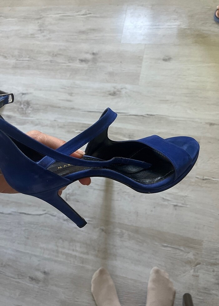 Marcatelli saks mavisi topuklu ayakkabı 39 numara - Görsel 3