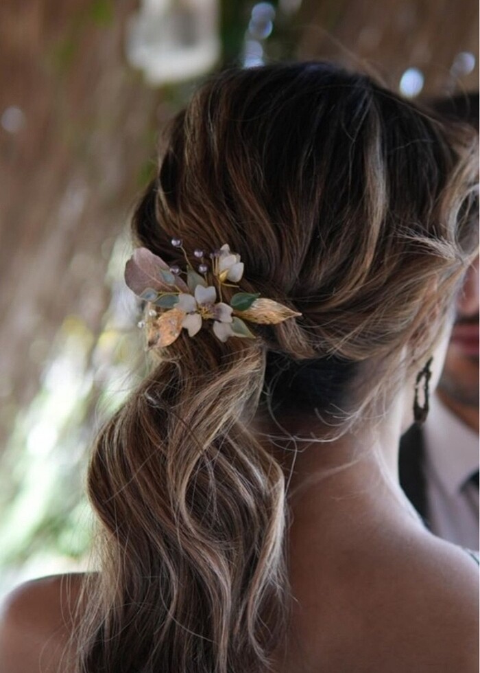 Saç aksesuarı çiçek toka el yapımı özel dizayn - Görsel 2