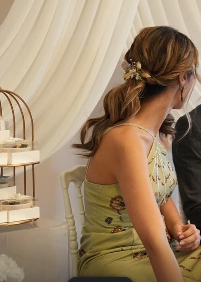 Saç aksesuarı çiçek toka el yapımı özel dizayn - Görsel 3