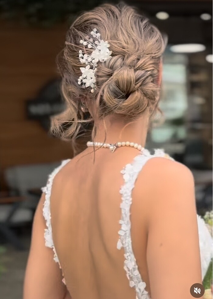 Topuz düğün tokası toka saç aksesuarı - Görsel 2