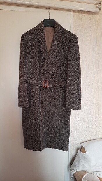Kaliteli Altınyıldız tweed erkek yün palto