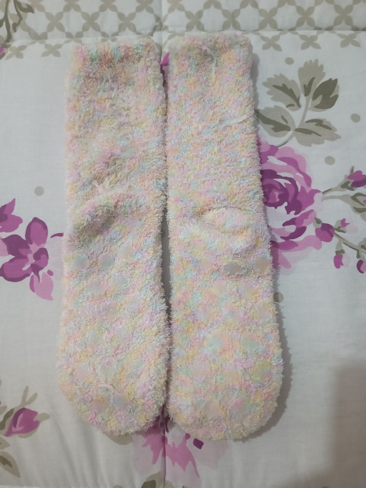 Kız Çocuk Çok Renkli Örgü Sıcak Ev Terliği - Görsel 2