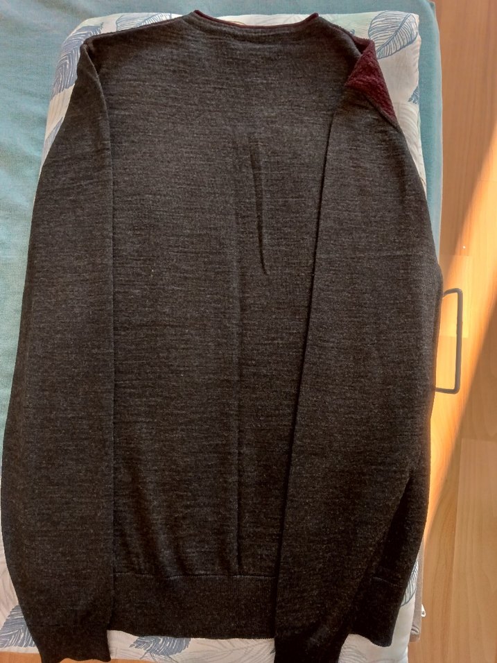 Bordo ve Gri Örgü Erkek Kazak - Görsel 2