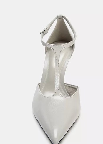 Gri Tokalı Stiletto Kadın Topuklu Ayakkabı - Görsel 3