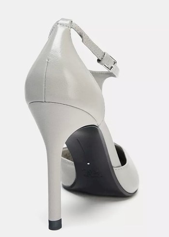 Gri Tokalı Stiletto Kadın Topuklu Ayakkabı - Görsel 4