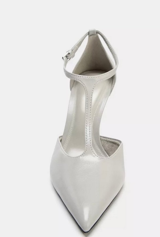 Gri Tokalı Stiletto Kadın Topuklu Ayakkabı - Görsel 3