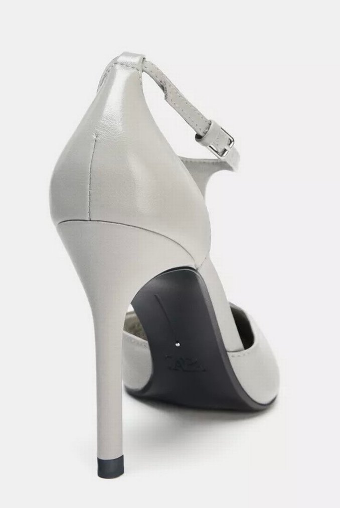 Gri Tokalı Stiletto Kadın Topuklu Ayakkabı - Görsel 4