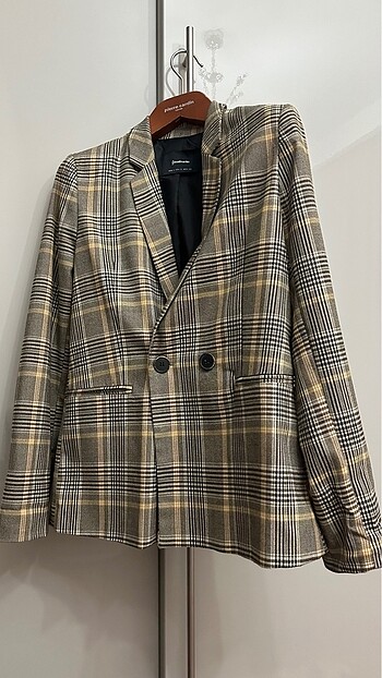 s Beden Stradivarius ekose blazer