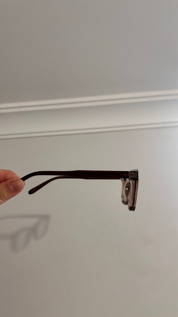 Şeffaf Kahverengi Minimalist Kadın Gözlüğü - Görsel 2