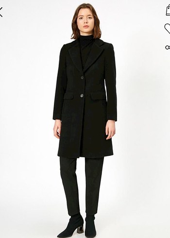 Koton 40 Beden Siyah Kaban - Görsel 2