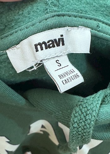 s Beden MAVİ Baskılı Kadın Sweatshirt Kapüşonlu S Beden