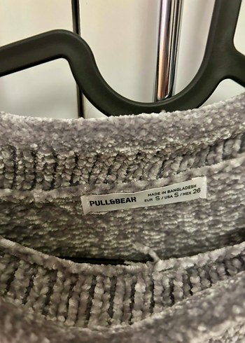 Pull&Bear Gri Bisiklet Yaka Kazak S Beden - Görsel 3
