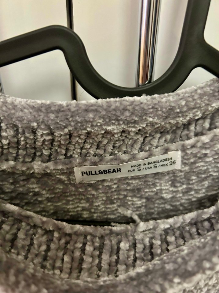 Pull&Bear Gri Bisiklet Yaka Kazak S Beden - Görsel 3