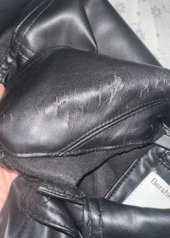 Bershka Deri Gömlek Ceket - Görsel 3