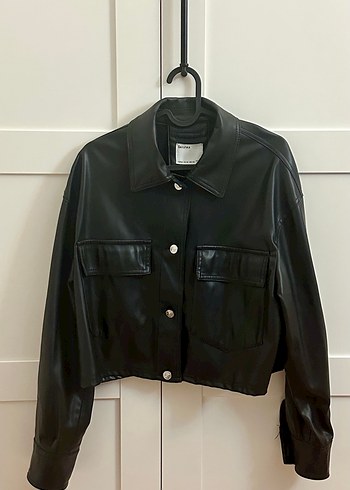 Bershka Deri Gömlek Ceket - Görsel 2