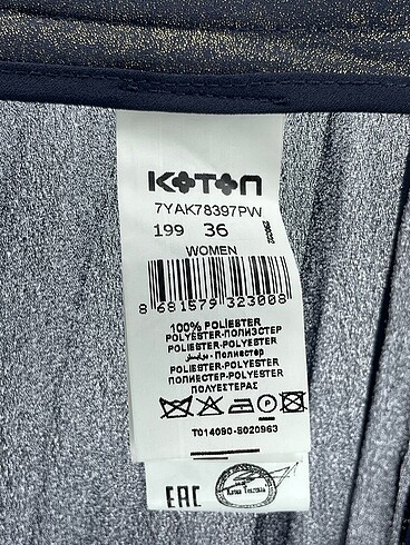 36 Beden siyah Renk Koton Midi Etek %70 İndirimli.