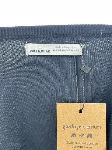 xs Beden lacivert Renk Pull and Bear Bluz %70 İndirimli.
