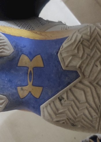 Beyaz Mavi Bağcıklı Basketbol Ayakkabısı - Görsel 3