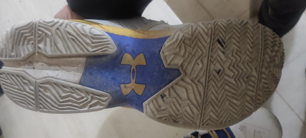 Beyaz Mavi Bağcıklı Basketbol Ayakkabısı - Görsel 3