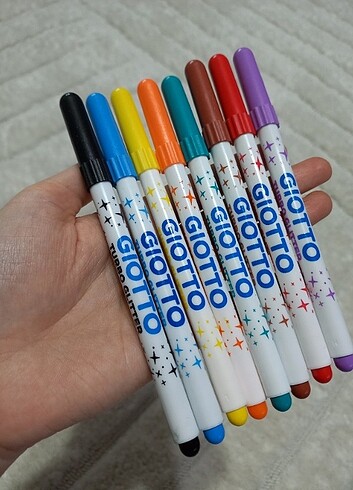 Renkli SİMLİ keçeli kalemler