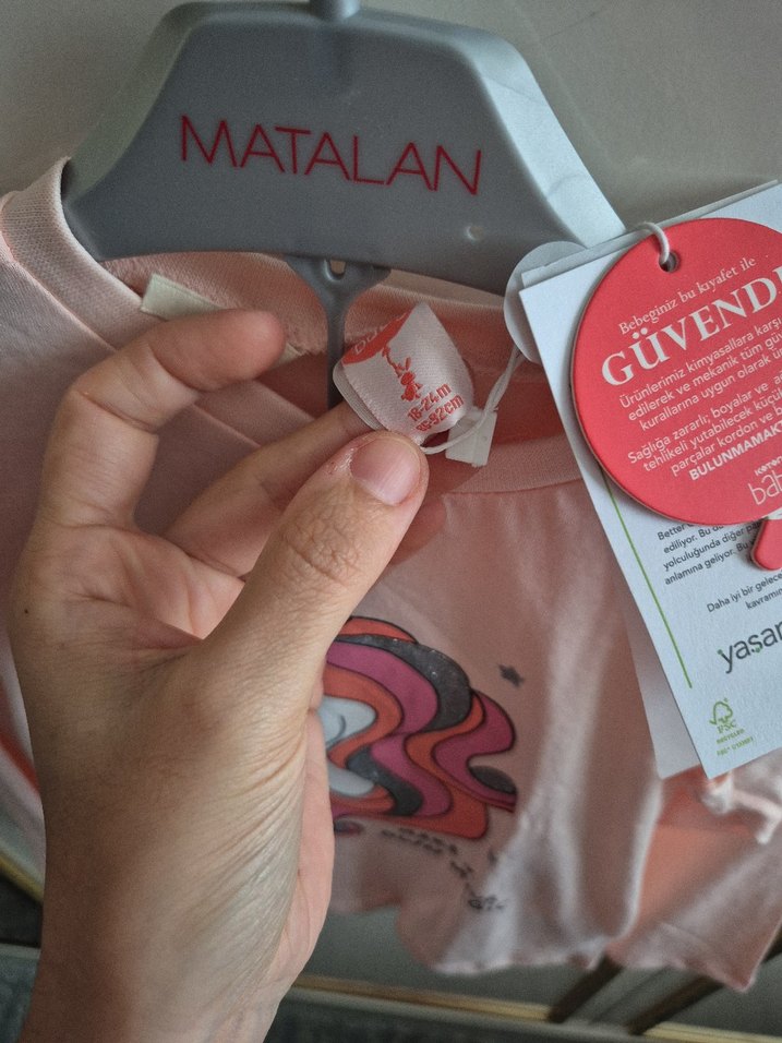 Unicorn Baskılı Pembe Uzun Kollu Kız Tişörtü - Görsel 2