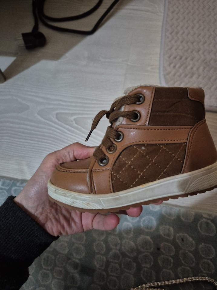 Kürklü Kahverengi Süet Erkek Çocuk Botu - Görsel 2