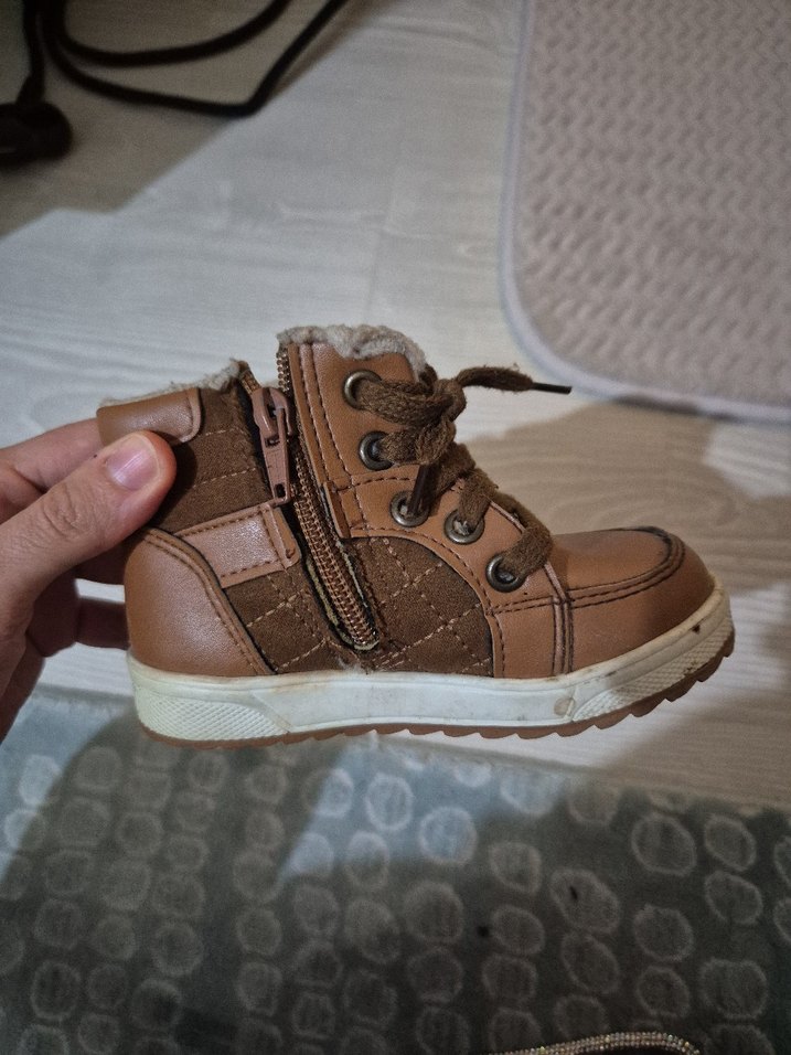 Kürklü Kahverengi Süet Erkek Çocuk Botu - Görsel 5