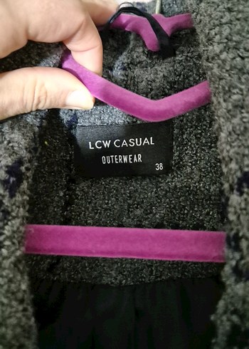 Gri Düğmeli Midi Kadın Yün Kaban - Görsel 4