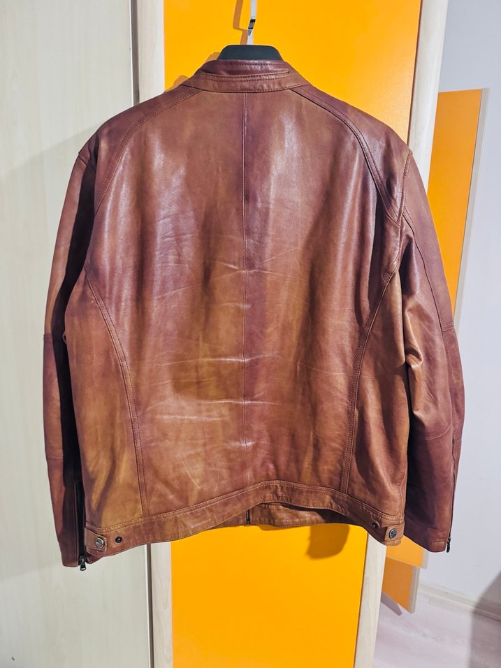 Derimod Kahverengi Deri Ceket - Görsel 3